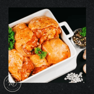 Cuisses de poulet marinées s/os